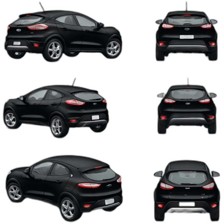 ford puma black color back view emoji