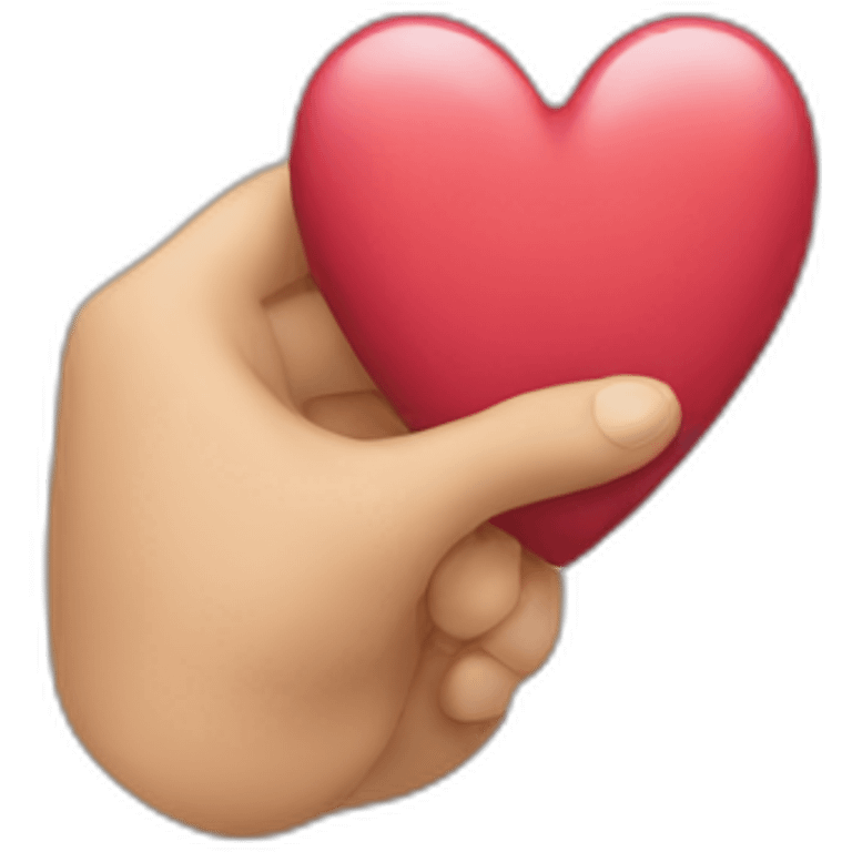 handy heart emoji