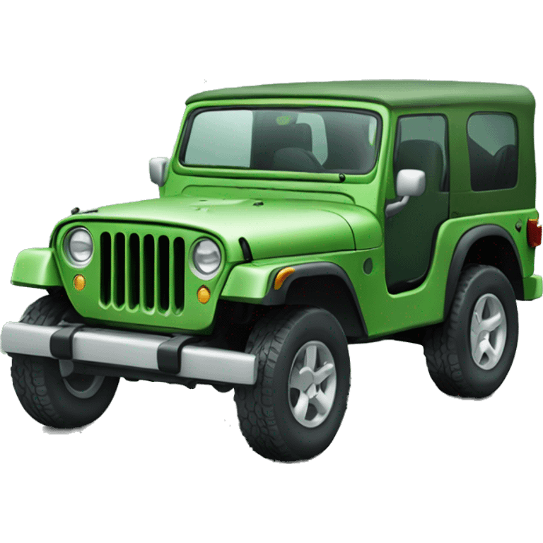 Green jeep emoji