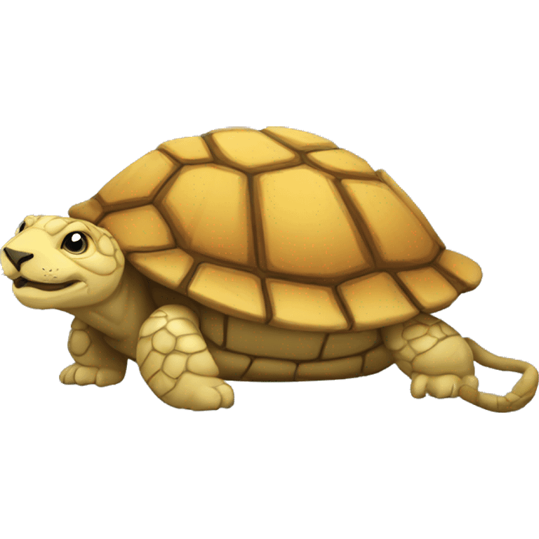 tortue avec un  lion emoji