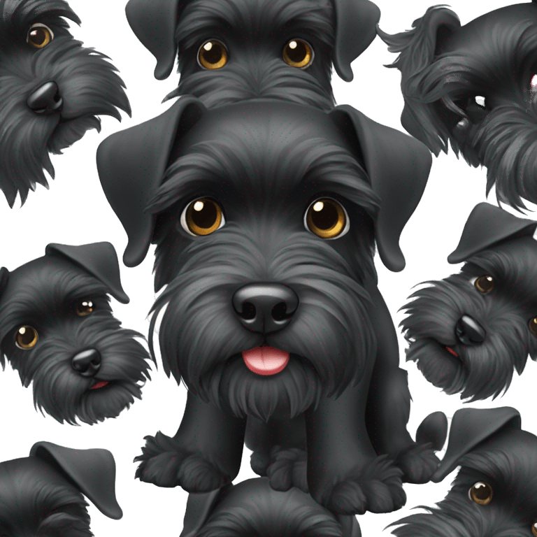 Black Miniature Schnauzer emoji