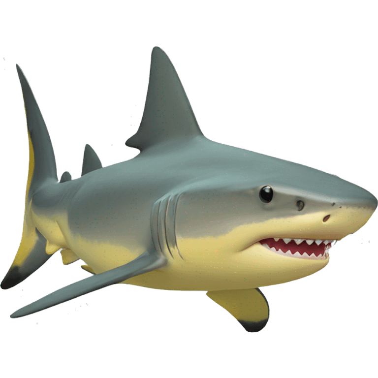 Lemon Shark with red hair emoji