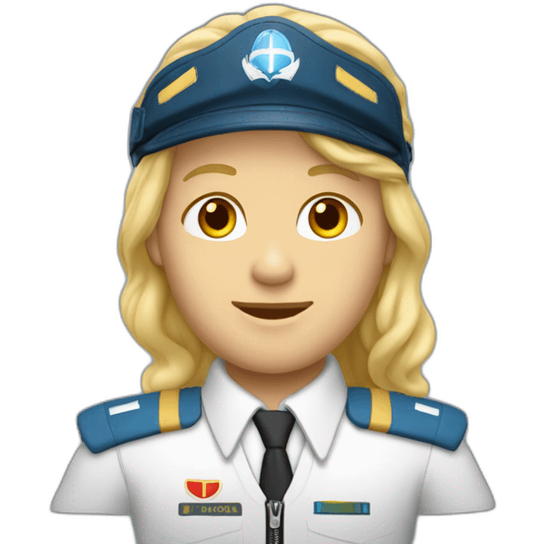 Un pilote d’avion blond emoji