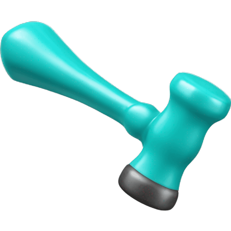 Realistic turquoi hammer isolated.  emoji