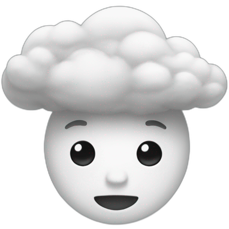 Un nuage dans un  visage emoji