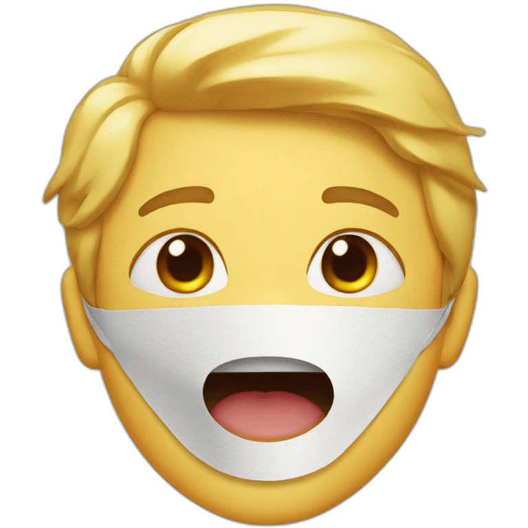 mouth taped shut emoji