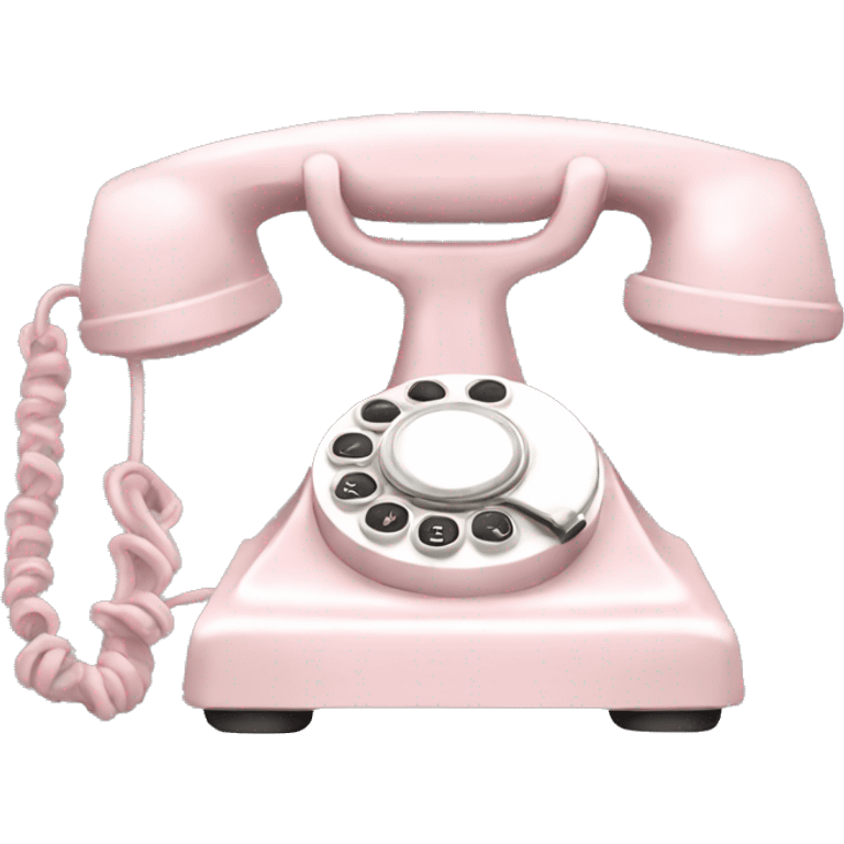 Pale pink 20th century telephone emoji