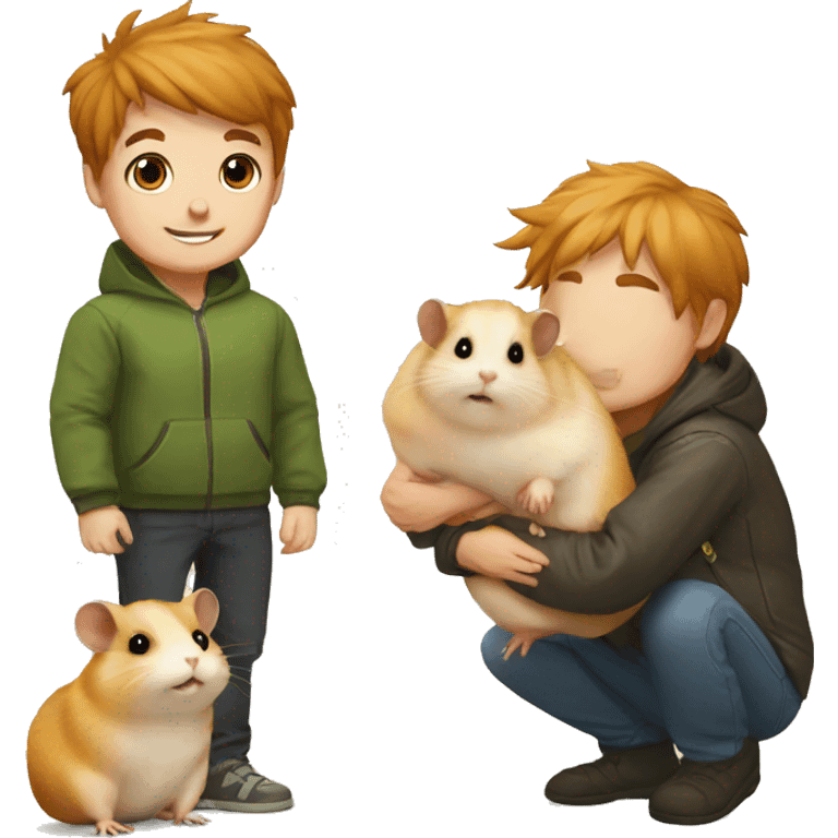 hamster and human emoji