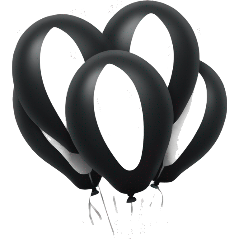 black and white balloons  emoji