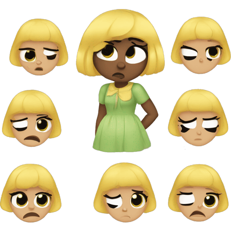 Buttercup powerpuff girl crying emoji