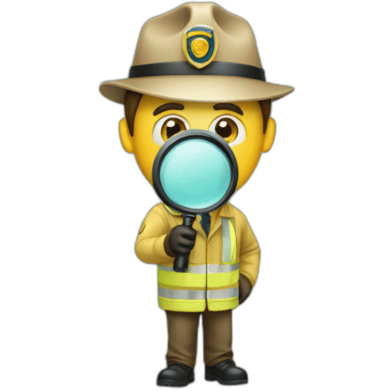 leo inspector with magnifying glass emoji