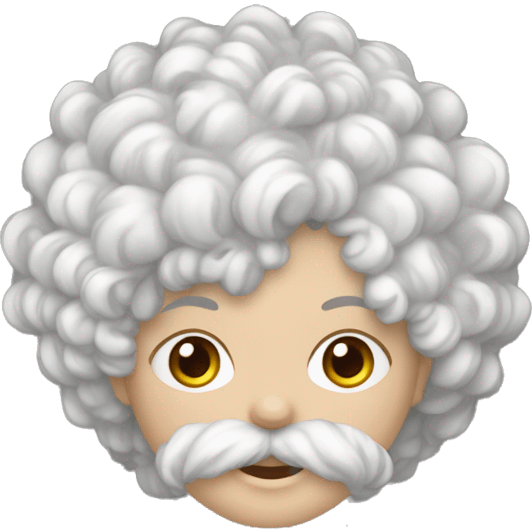 Garçon métisse blanc cheveux bouclés court emoji