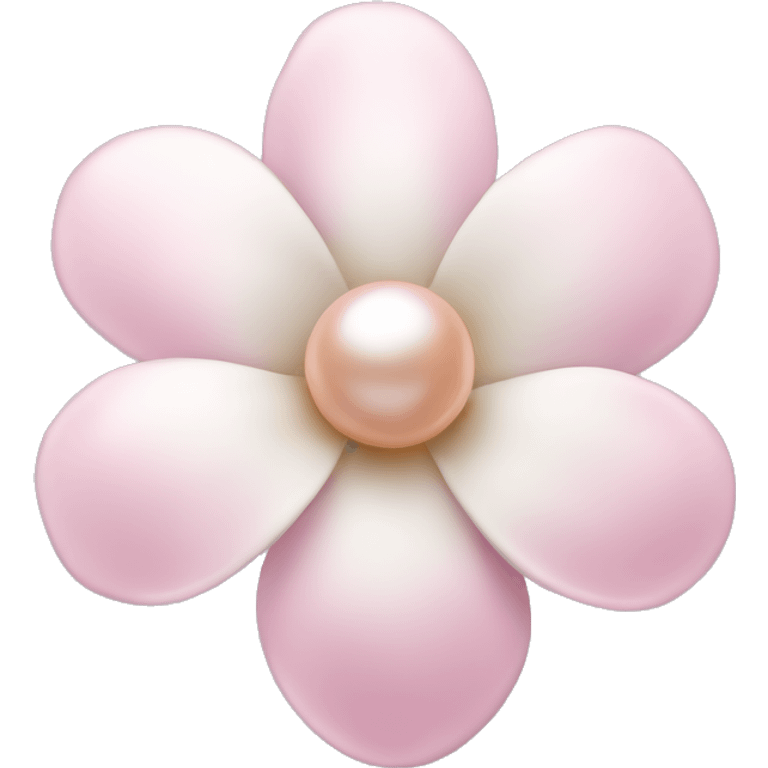 Pearl light pink flower emoji