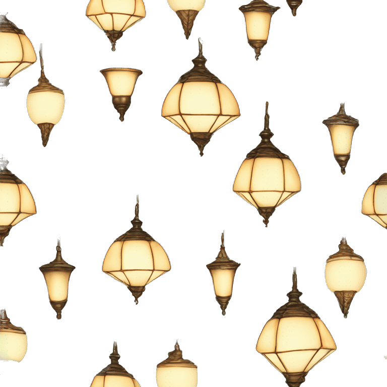 Tiffany style lamps emoji