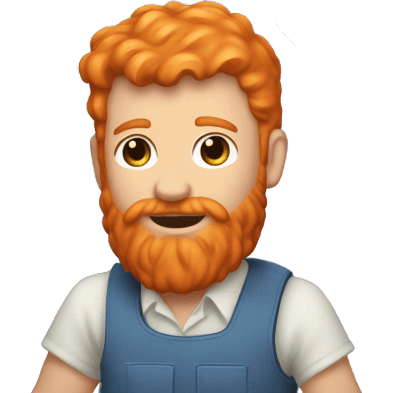 ginger hair and beard caucasian carrot daddy holding a carrot baby emoji