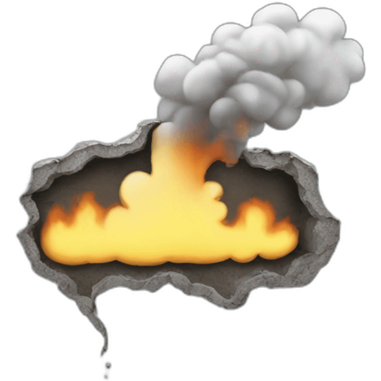 Smoke coming out of a crack emoji