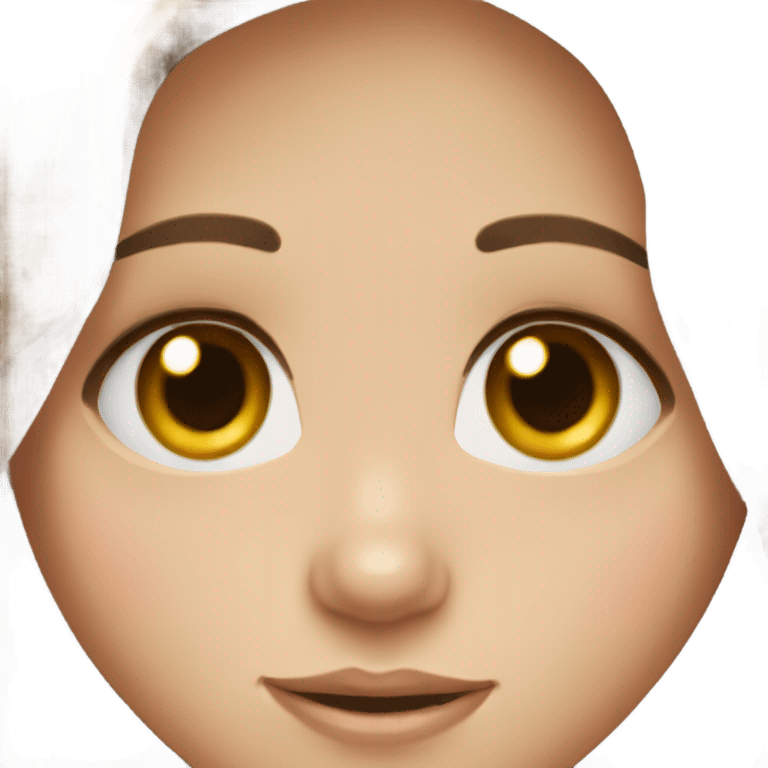 Brown hair blue eyes girl emoji