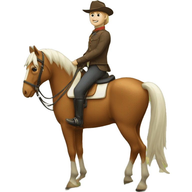 Un roux en cheval emoji