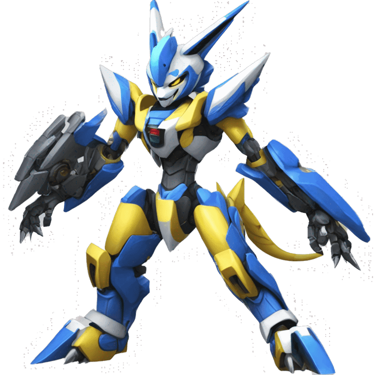 Renamon-Zeraora-Medabot-Mecha full body emoji