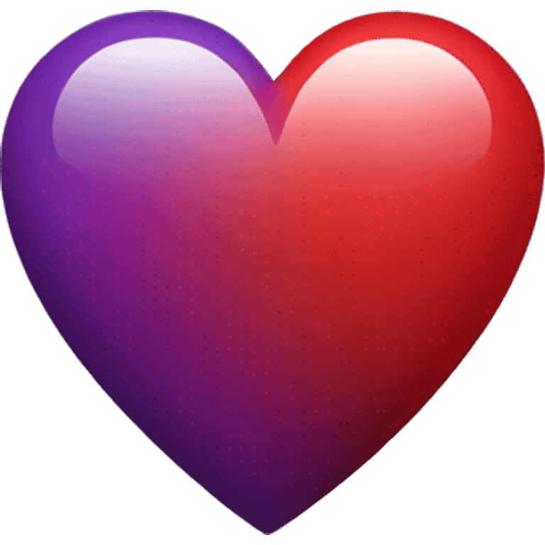 Half red half Purple Heart  emoji