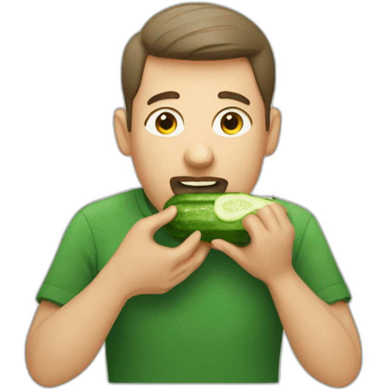 polish man eating cucumber emoji