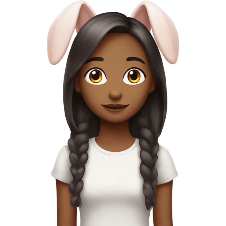 Cute girl with bunny ears  emoji