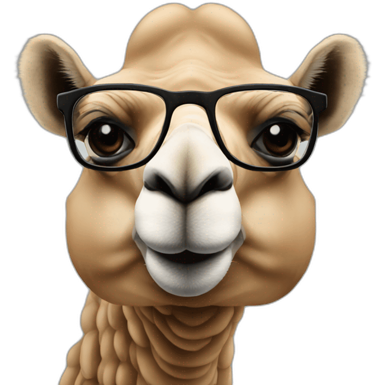 Camel black glasses emoji