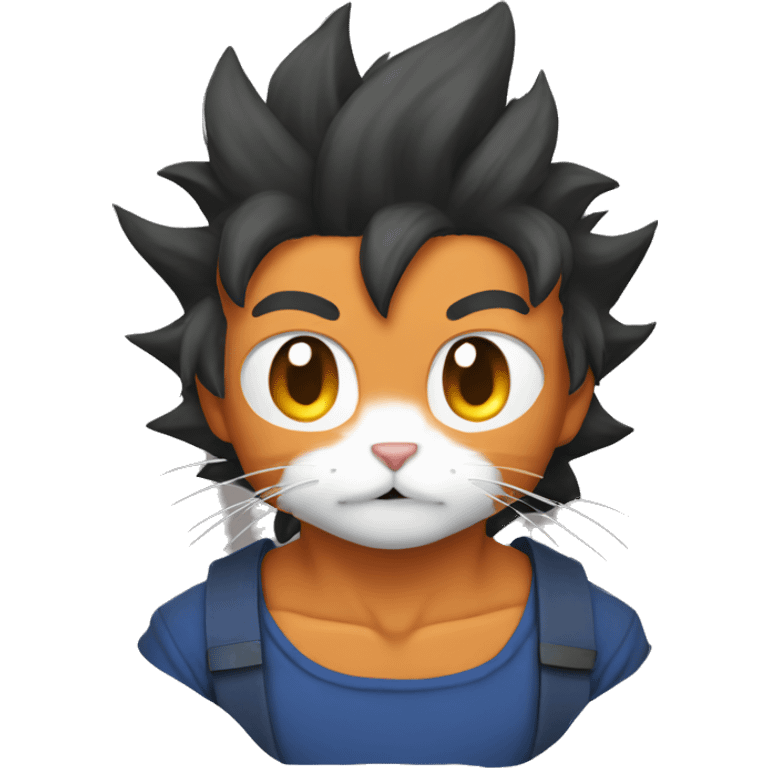 Goku in the form of a cat emoji