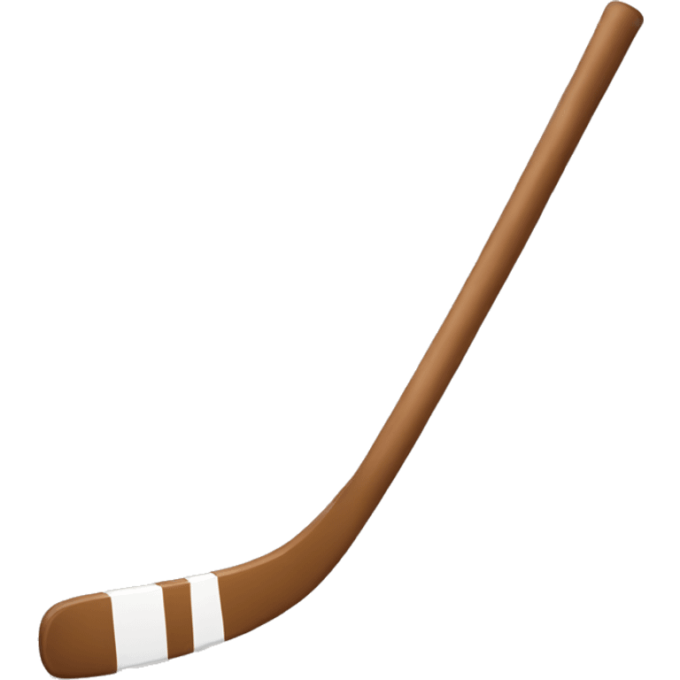 Brown hockey stick emoji