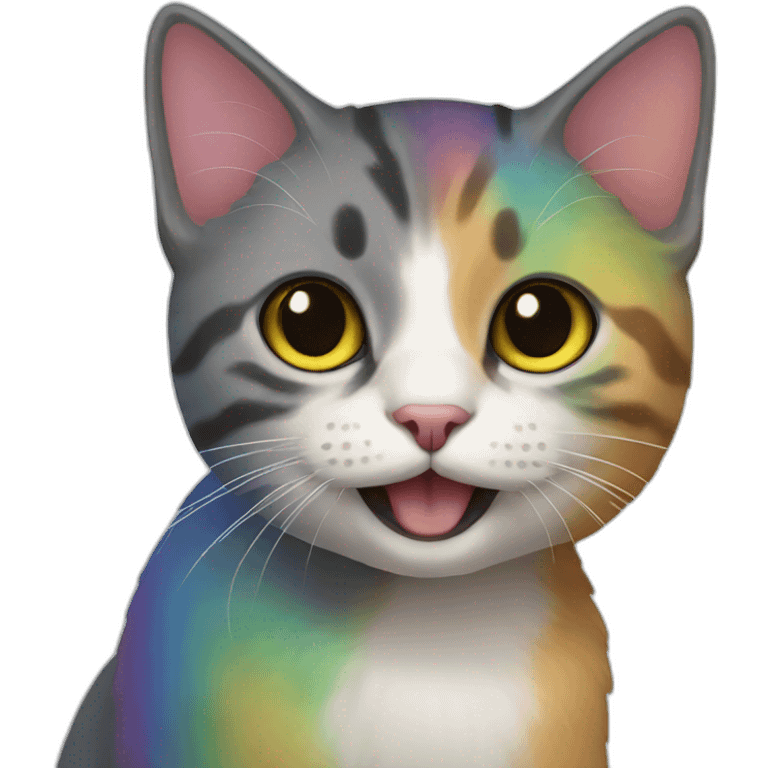 Cat rainbow emoji