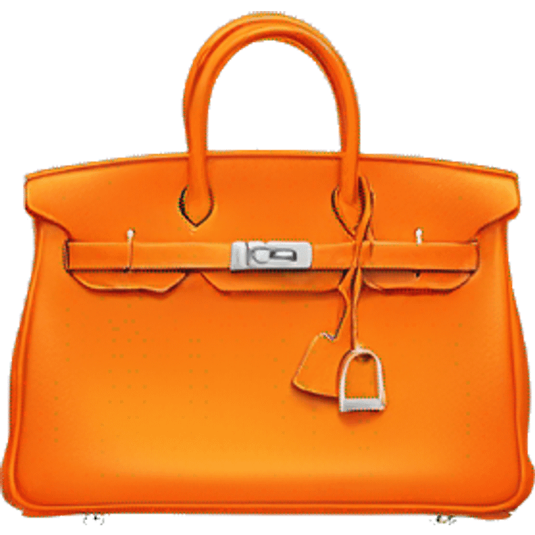 orange hermes birkin bag emoji