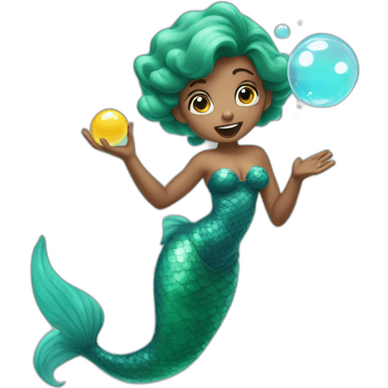 mermaid farts bubbles emoji