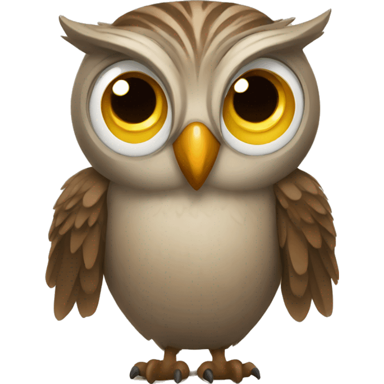 a funny owl  emoji