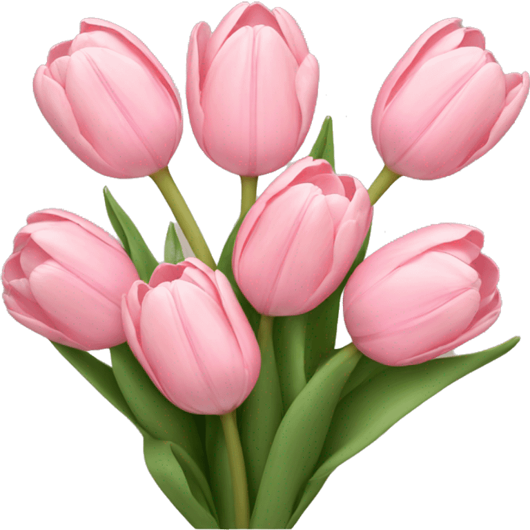 light pink tulip bouquet  emoji