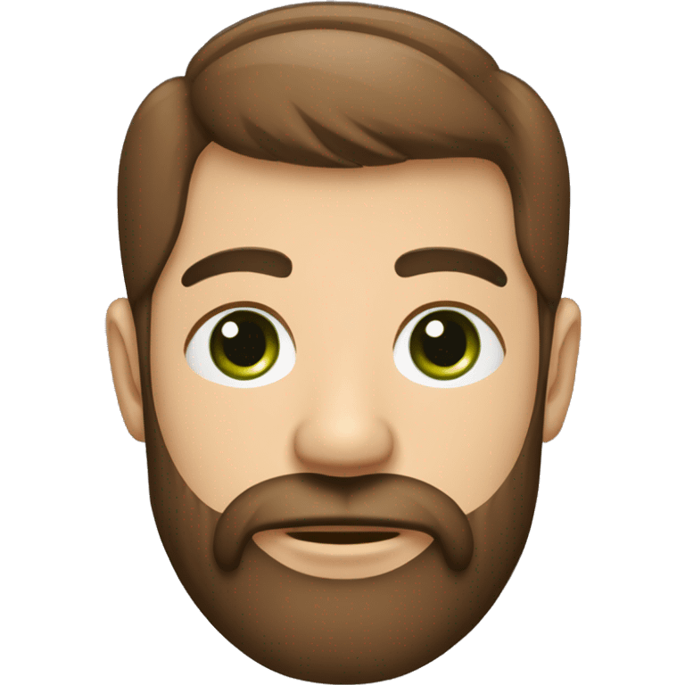 un rostro de barba corta, pelo y barba color oscuro, ojos verdes, guiñando el ojo derecho emoji