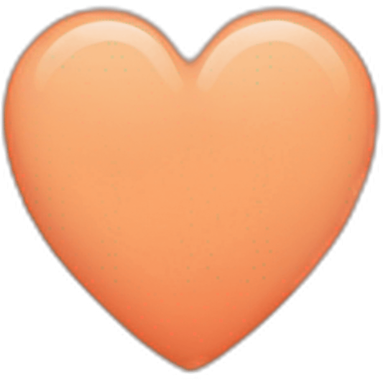 Heart peach color emoji