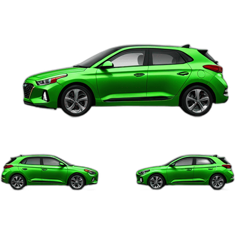 Voiture modèle i20 2024 hyundai couleur vert pin emoji