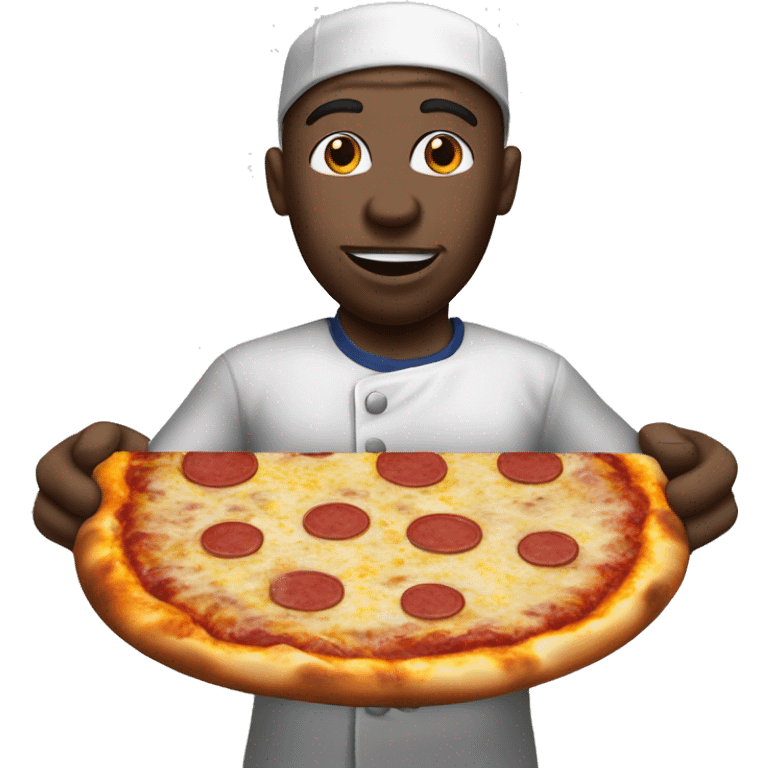 Mamadou mange une pizza emoji