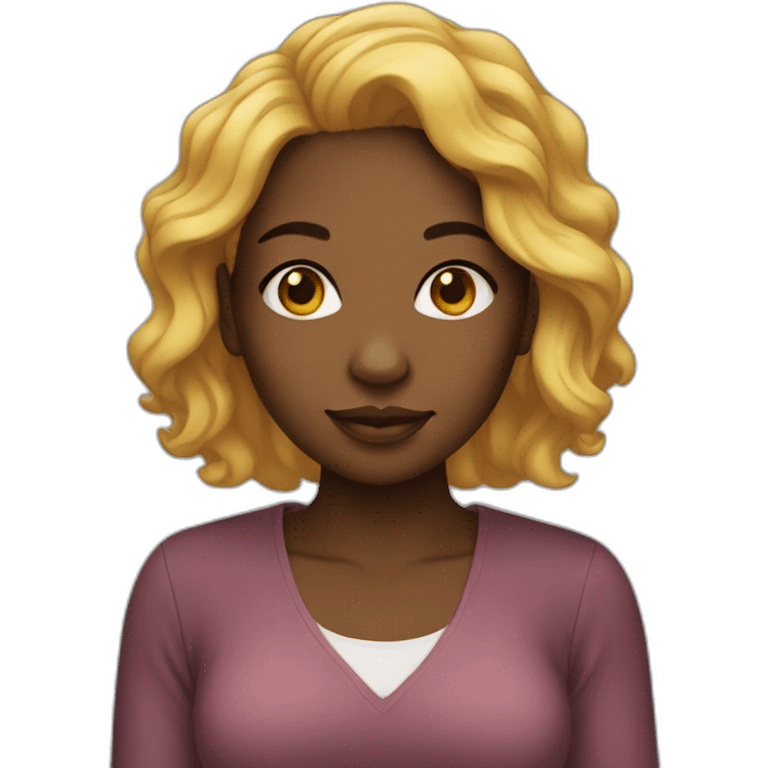 Cute black woman emoji