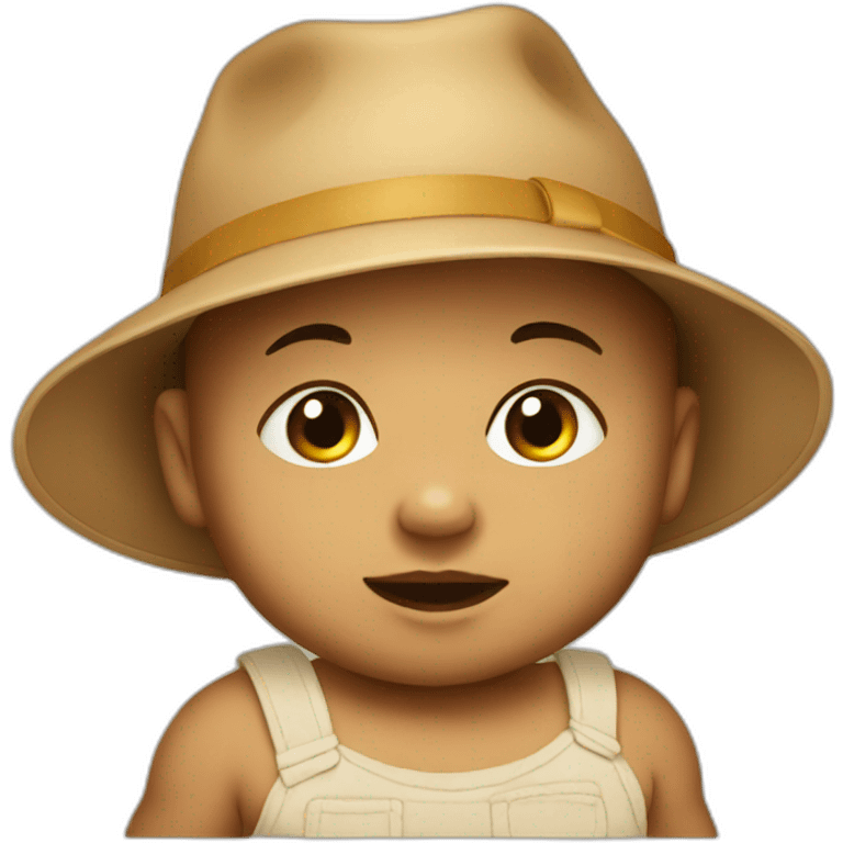 Baby with a hat emoji