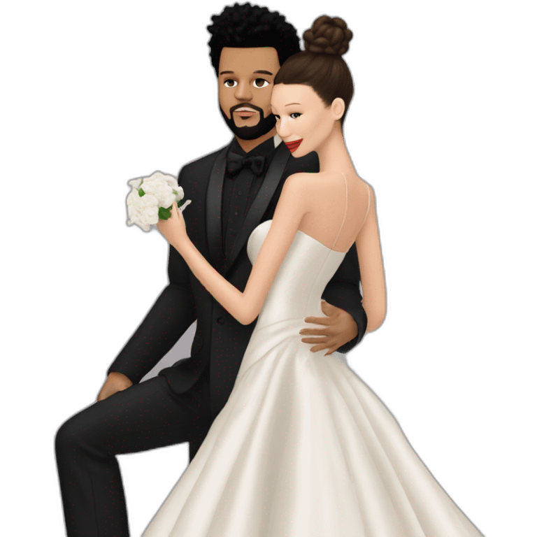 the weeknd marrying bella hadid emoji