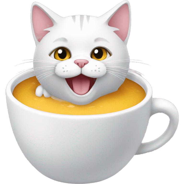 Cat in a cup emoji