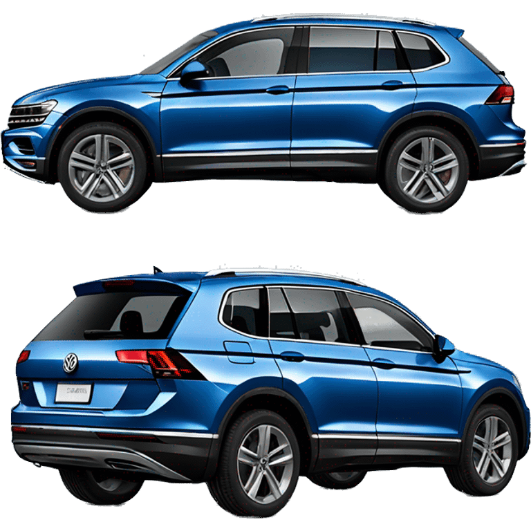 2018 model volkswagen tiguan highline blue emoji