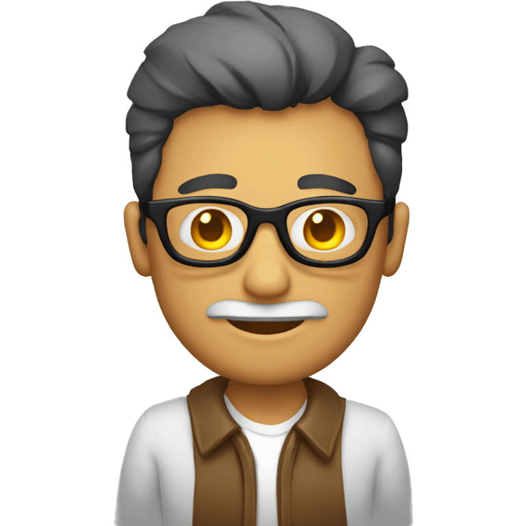 Hombre con gafas y pulgar arriba  emoji