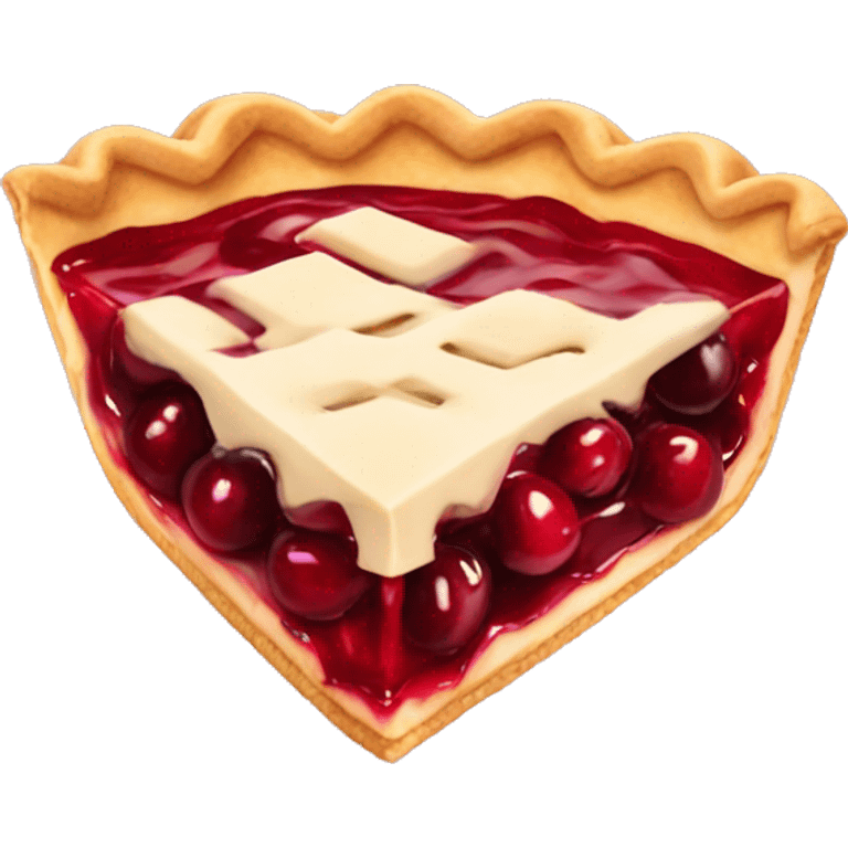 Cherry filling pie slice  emoji