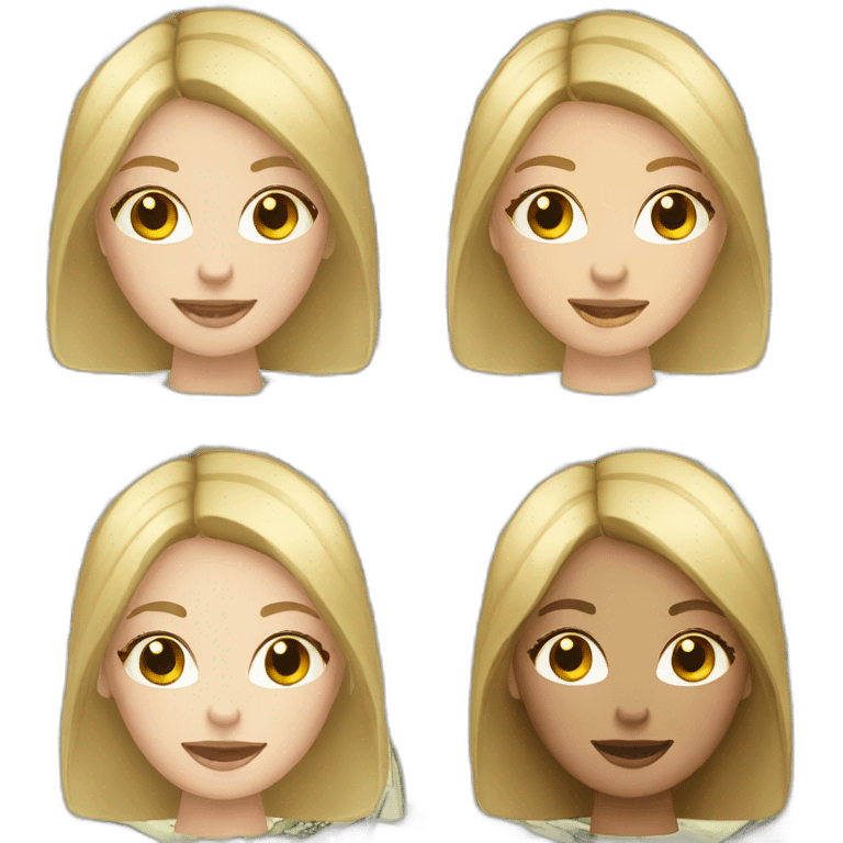 group-of-white-girls-with-blond-and-brown-hair-with-money emoji