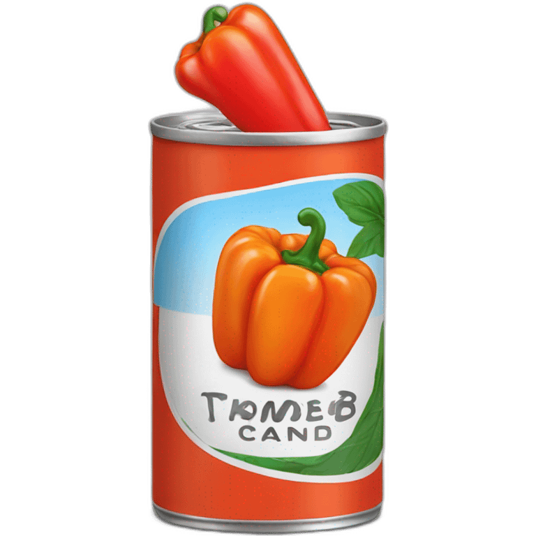 Orange Can of red peppers with sauce emoji