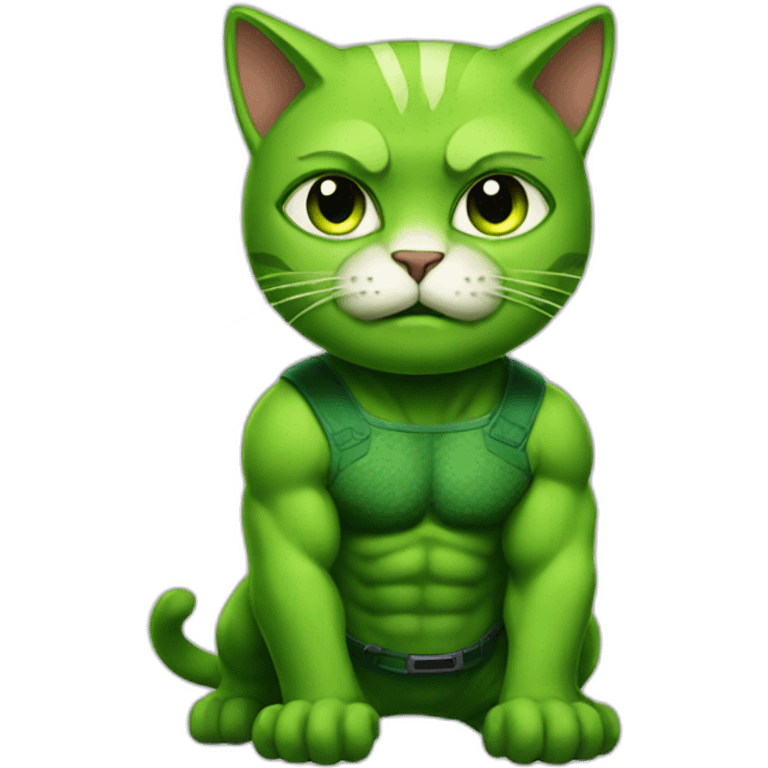 cat in a hulk costume emoji