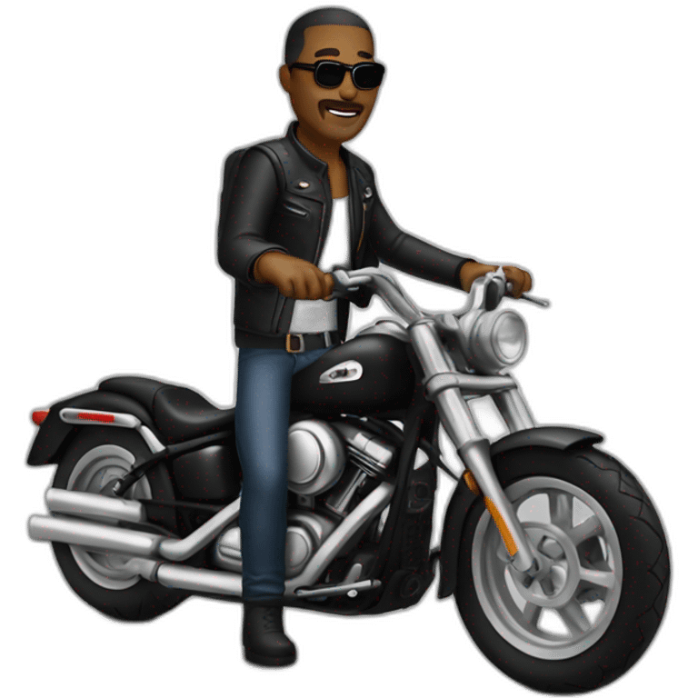 black biker emoji