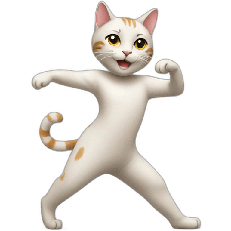 cat and dance emoji